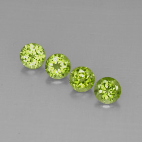  ct natürliche grüner Peridot-Edelsteine, Rundschliff, VVS-VS