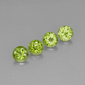  ct natürliche grüner Peridot-Edelsteine, Rundschliff, VVS-VS