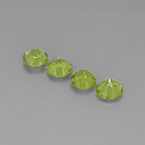  ct natürliche grüner Peridot-Edelsteine, Rundschliff, VVS-VS