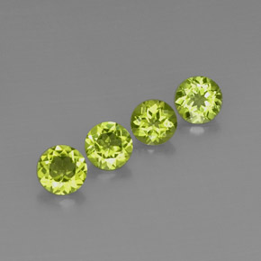  ct natürliche grüner Peridot-Edelsteine, Rundschliff, VVS-VS