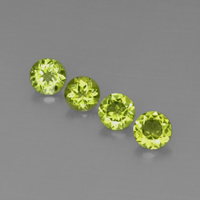  ct natürliche grüner Peridot-Edelsteine, Rundschliff, VVS-VS
