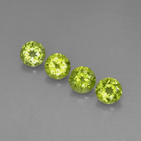  ct natürliche grüner Peridot-Edelsteine, Rundschliff, VVS-VS