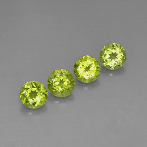  ct natürliche grüner Peridot-Edelsteine, Rundschliff, VVS-VS