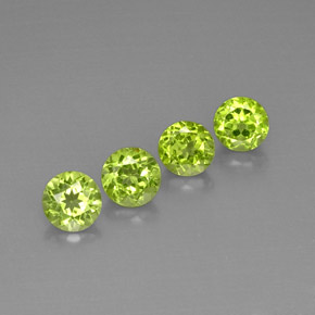  ct natürliche grüner Peridot-Edelsteine, Rundschliff, VVS-VS
