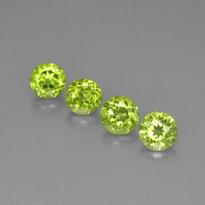  ct natürliche grüner Peridot-Edelsteine, Rundschliff, VVS-VS