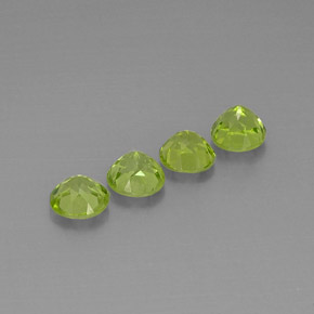  ct natürliche grüner Peridot-Edelsteine, Rundschliff, VVS-VS