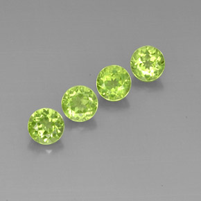  ct natürliche grüner Peridot-Edelsteine, Rundschliff, VVS-VS