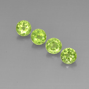  ct natürliche grüner Peridot-Edelsteine, Rundschliff, VVS-VS
