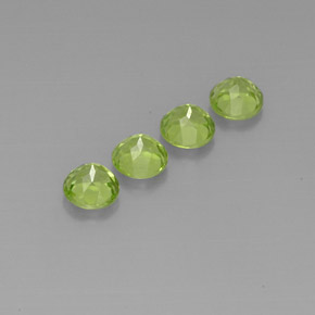  ct natürliche grüner Peridot-Edelsteine, Rundschliff, VVS-VS