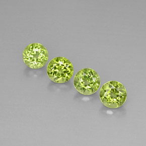  ct natürliche grüner Peridot-Edelsteine, Rundschliff, VVS-VS