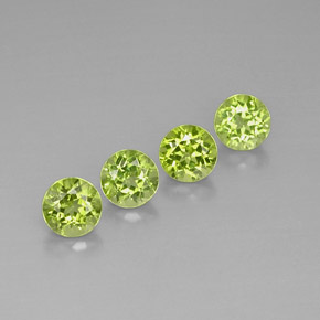  ct natürliche grüner Peridot-Edelsteine, Rundschliff, VVS-VS