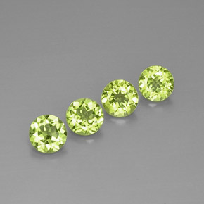  ct natürliche grüner Peridot-Edelsteine, Rundschliff, VVS-VS