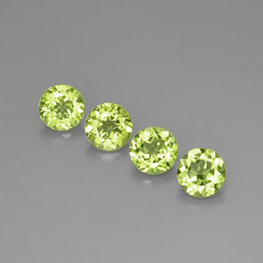  ct natürliche grüner Peridot-Edelsteine, Rundschliff, VVS-VS