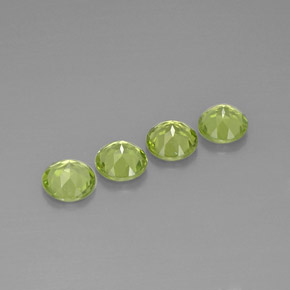  ct natürliche grüner Peridot-Edelsteine, Rundschliff, VVS-VS