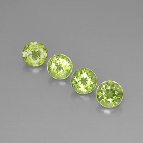  ct natürliche grüner Peridot-Edelsteine, Rundschliff, VVS-VS