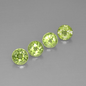  ct natürliche grüner Peridot-Edelsteine, Rundschliff, VVS-VS