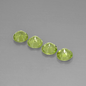  ct natürliche grüner Peridot-Edelsteine, Rundschliff, VVS-VS