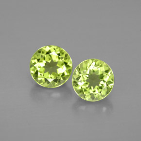  ct natürliche grüner Peridot-Edelsteine, Rundschliff, VVS-VS