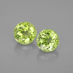  ct natürliche grüner Peridot-Edelsteine, Rundschliff, VVS-VS