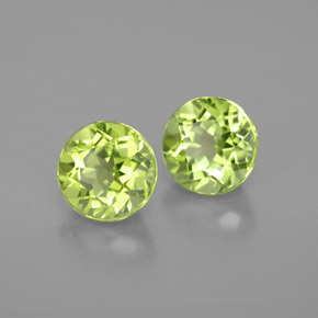  ct natürliche grüner Peridot-Edelsteine, Rundschliff, VVS-VS