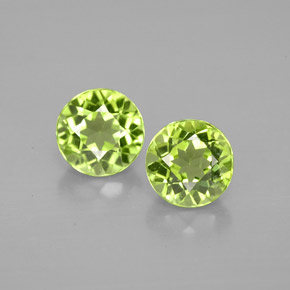  ct natürliche grüner Peridot-Edelsteine, Rundschliff, VVS-VS