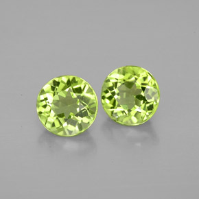  ct natürliche grüner Peridot-Edelsteine, Rundschliff, VVS-VS