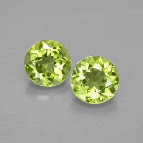  ct natürliche grüner Peridot-Edelsteine, Rundschliff, VVS-VS