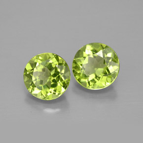  ct natürliche grüner Peridot-Edelsteine, Rundschliff, VVS-VS