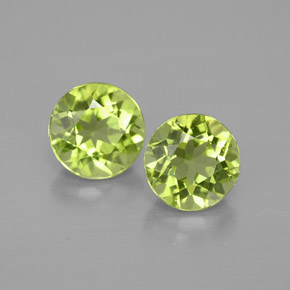  ct natürliche grüner Peridot-Edelsteine, Rundschliff, VVS-VS