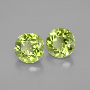  ct natürliche grüner Peridot-Edelsteine, Rundschliff, VVS-VS