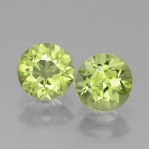  ct natürliche grüner Peridot-Edelsteine, Rundschliff, VVS-VS