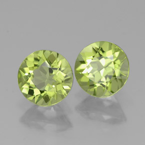  ct natürliche grüner Peridot-Edelsteine, Rundschliff, VVS-VS
