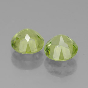  ct natürliche grüner Peridot-Edelsteine, Rundschliff, VVS-VS