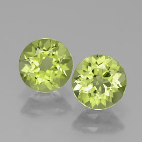  ct natürliche grüner Peridot-Edelsteine, Rundschliff, VVS-VS