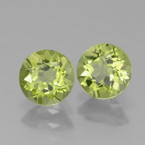  ct natürliche grüner Peridot-Edelsteine, Rundschliff, VVS-VS