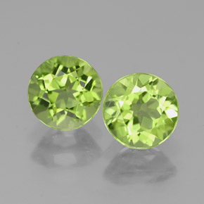  ct natürliche grüner Peridot-Edelsteine, Rundschliff, VVS