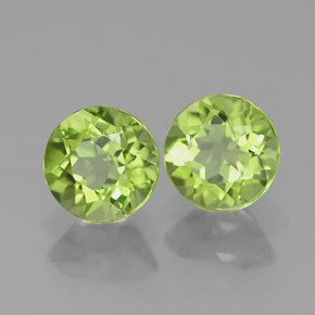  ct natürliche grüner Peridot-Edelsteine, Rundschliff, VVS