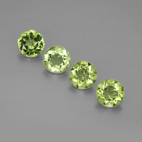  ct natürliche grüner Peridot-Edelsteine, Rundschliff, VVS-VS