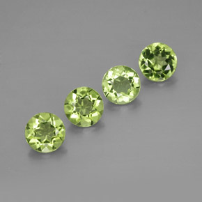  ct natürliche grüner Peridot-Edelsteine, Rundschliff, VVS-VS