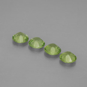 ct natürliche grüner Peridot-Edelsteine, Rundschliff, VVS-VS
