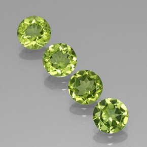  ct natürliche grüner Peridot-Edelsteine, Rundschliff, VVS-VS