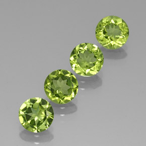  ct natürliche grüner Peridot-Edelsteine, Rundschliff, VVS-VS