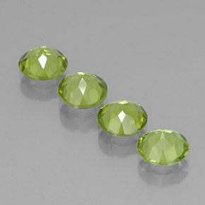  ct natürliche grüner Peridot-Edelsteine, Rundschliff, VVS-VS