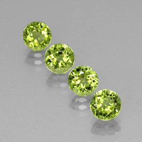  ct natürliche grüner Peridot-Edelsteine, Rundschliff, VVS-VS