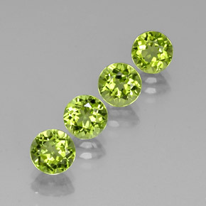  ct natürliche grüner Peridot-Edelsteine, Rundschliff, VVS-VS