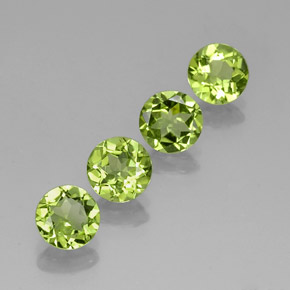  ct natürliche grüner Peridot-Edelsteine, Rundschliff, VVS-VS