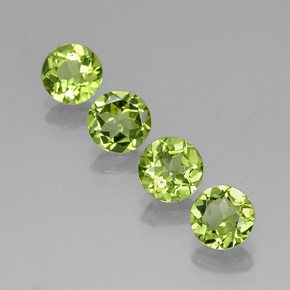  ct natürliche grüner Peridot-Edelsteine, Rundschliff, VVS-VS