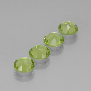  ct natürliche grüner Peridot-Edelsteine, Rundschliff, VVS-VS