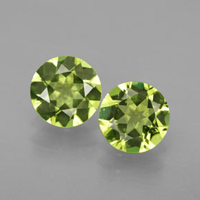  ct natürliche grüner Peridot-Edelsteine, Rundschliff, VVS-VS