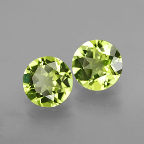  ct natürliche grüner Peridot-Edelsteine, Rundschliff, VVS-VS